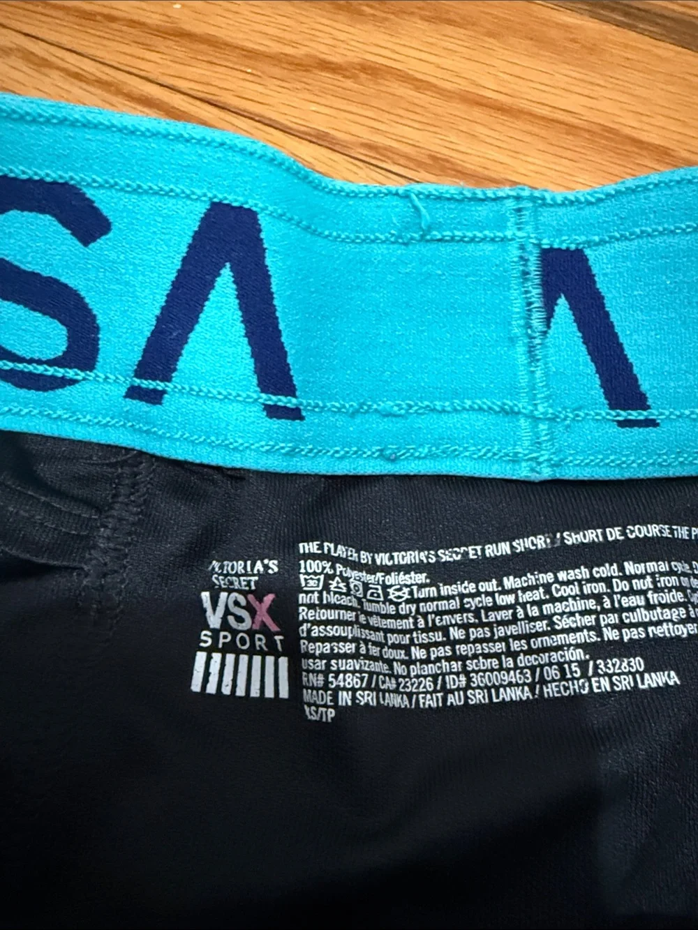 Victoria's Secret Teal Athletic Shorts with Navy Trim